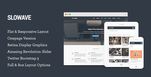 Slowave – Multipurpose Responsive HTML5 Template