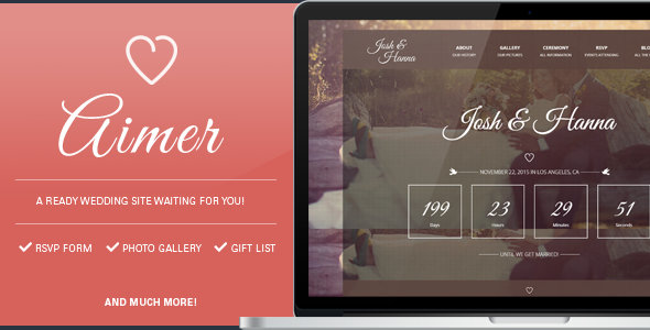 Aimer – Wedding template for lovers