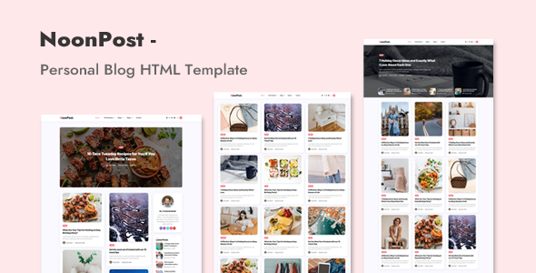 NoonPost – Personal Blog HTML Template