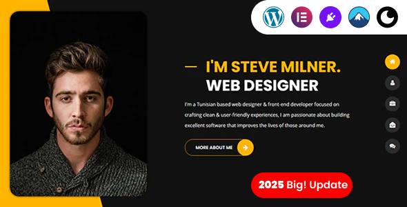 Personal Portfolio WordPress Theme – Tunis