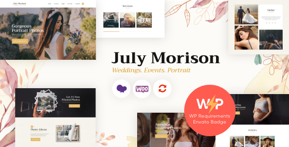 July Morison – Photographer Portfolio & Lookbook WordPress Theme