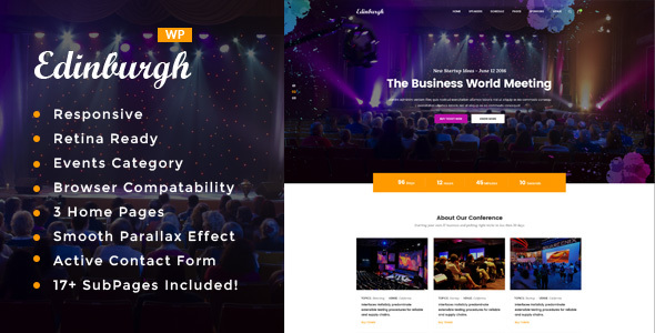 Edinburgh – Conference & Event WordPress Theme