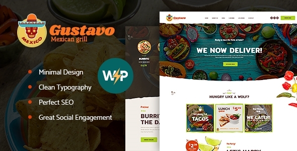 Gustavo – Mexican Restaurant & Taco Cantina WordPress Theme