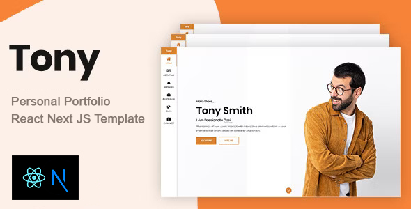 Tony – React NextJs Personal Portfolio Template