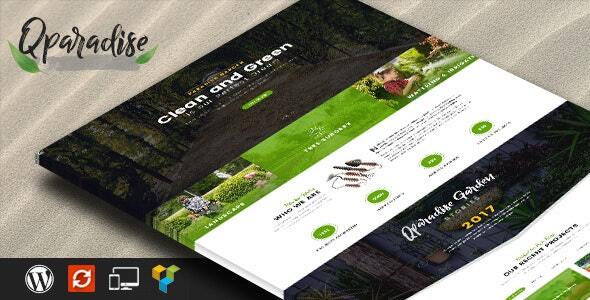 QParadise – Gardening and Landscaping WordPress Theme