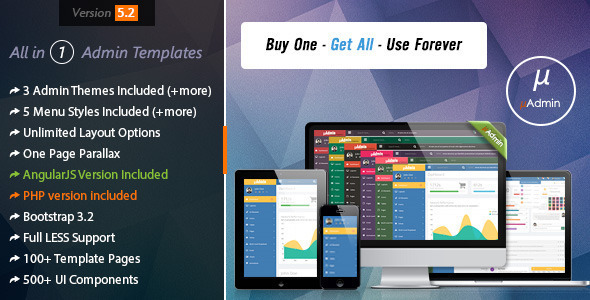 Multi Style AngularJS Responsive Admin Template – mAdmin