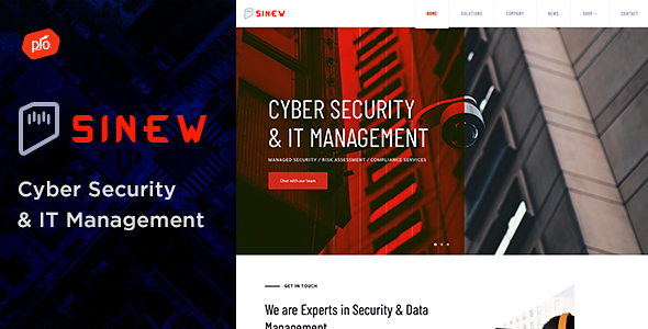 Sinew – Cyber Security & IT Management WordPress Theme