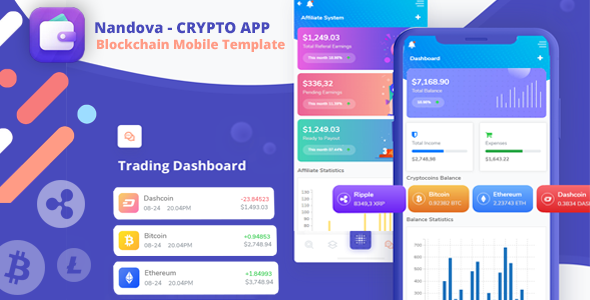 Nandova – Blockchain App & Crypto Wallet Mobile Template