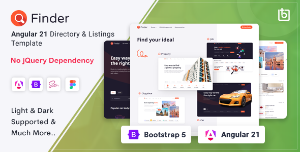 Finder – Angular 21 Directory & Listings Template