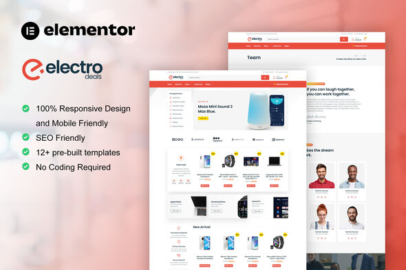 ElectroDeals – Woocommerce Electronic Store Elementor Template Kit