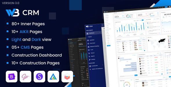W3CRM – Bootstrap Admin Dashboard Template