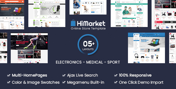 HiMarket – Electronics Store/Medical/Sport Shop WooCommerce WordPress Theme
