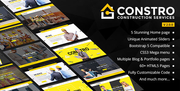 Constro – Construction Business HTML5 Template
