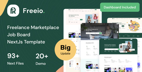Freeio – AI Powered Freelance Marketplace NextJs Template