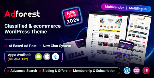 AdForest – Classified Ads WordPress Theme