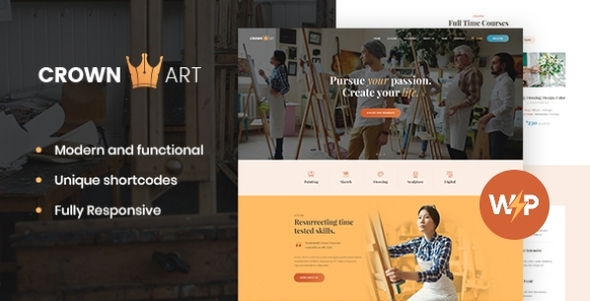 Crown Art – Art, Drawing & Music School WordPress Theme