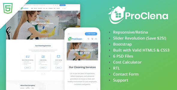 ProClena – Cleaning HTML Template