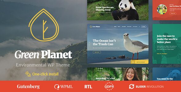 Ecology & Environment WordPress Theme – Green Planet
