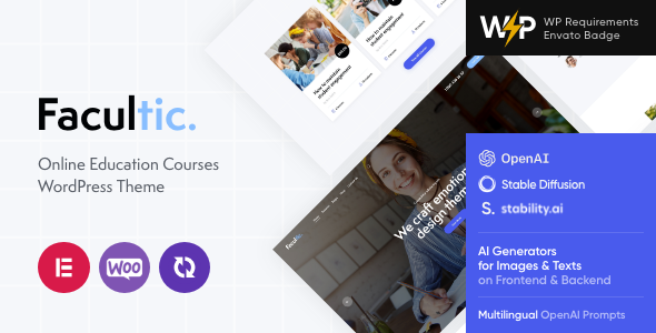 Facultic – Tutoring, Teacher, Tuition WordPress Theme + LearnPress Online Courses