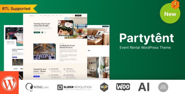 Partytent – Event Rental WordPress Theme