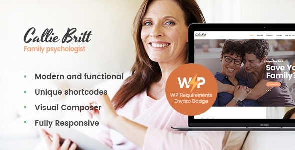 Callie Britt – Family Counselling Psychology WordPress Theme