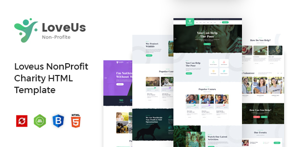 Loveus – Charity NonProfit HTML Template