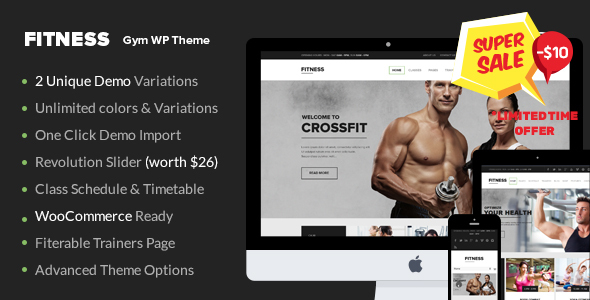 Gym WordPress Theme – Fitness