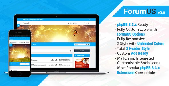 ForumUS – Multipurpose Responsive phpBB 3.3.x Style / Theme