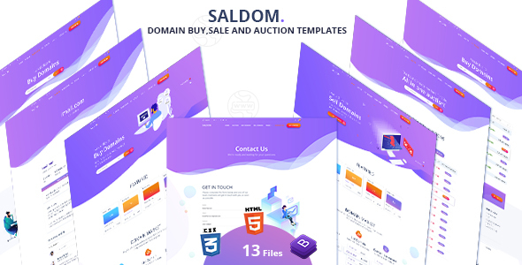Saldom – Domain Sale And Auction HTML Templates