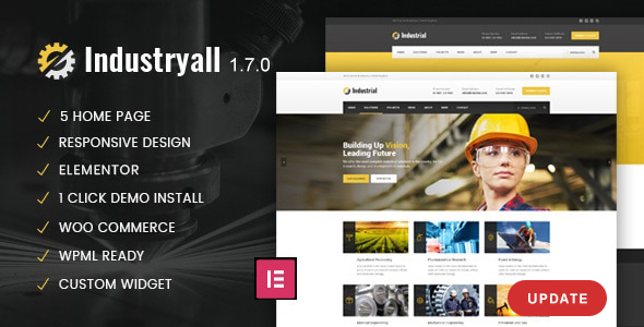 Industryall – Industrial & Factory WordPress Theme