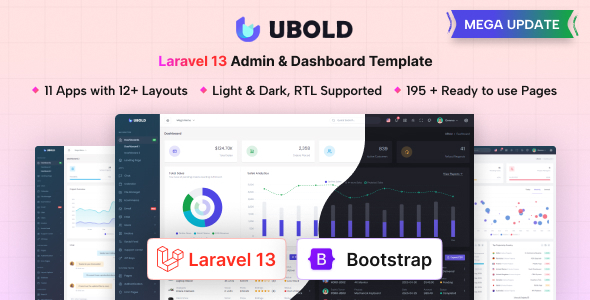 UBold – Laravel 13 Admin & Dashboard Template
