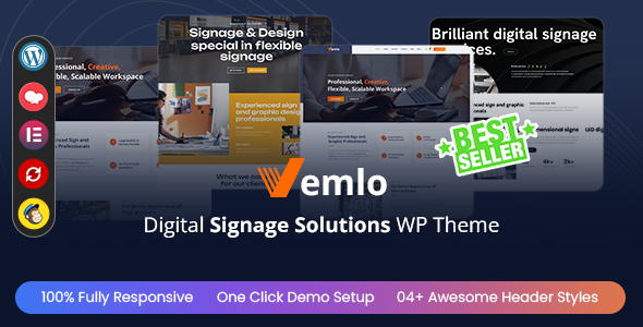 Vemlo – Digital Signage Services WordPress Theme