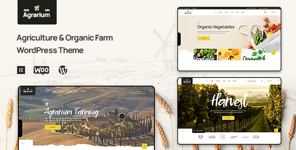 Agrarium – Agriculture & Organic Farm WordPress Theme