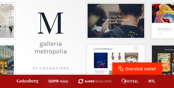 Galleria Metropolia –  Art Museum & Exhibition Gallery Theme