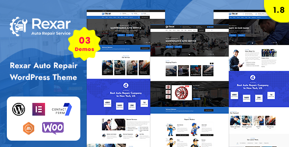 Rexar – Auto Mechanic WordPress Theme