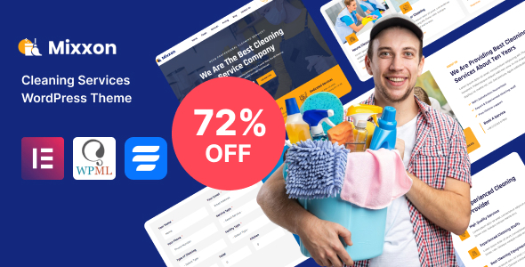 Mixxon – Cleaning Services WordPress Theme