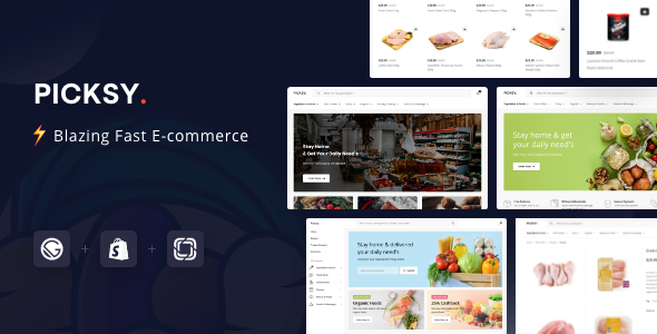 Picksy – React Gatsby Grocery Ecommerce Template