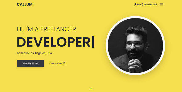 Callum – Personal Portfolio Template
