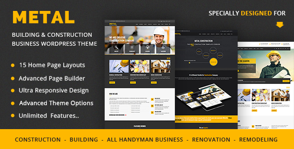 Metal – Building & Construction Business WordPress Theme