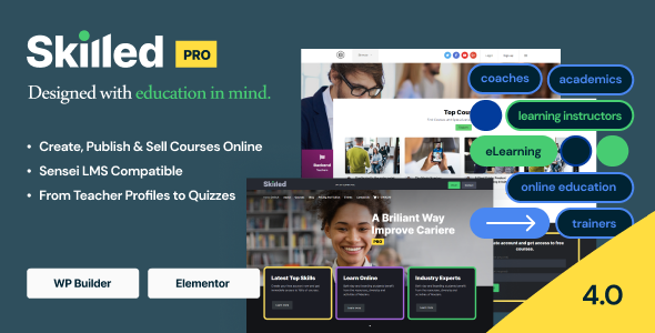Skilled – School Education Courses WordPress Theme