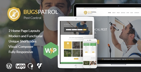 BugsPatrol – Pest Control  & Disinsection Services WordPress Theme