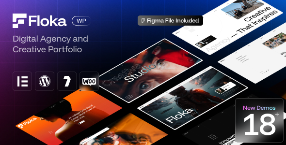 Floka – Digital Agency & Portfolio WordPress Theme