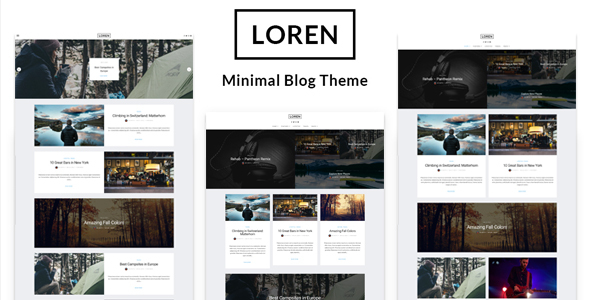 Loren – Minimal Blog WordPress Theme