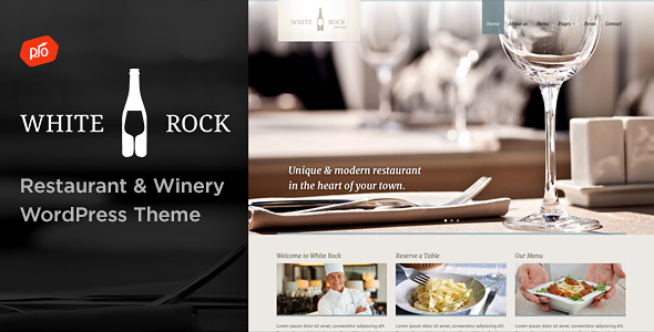 White Rock – Restaurant & Winery WordPress Theme
