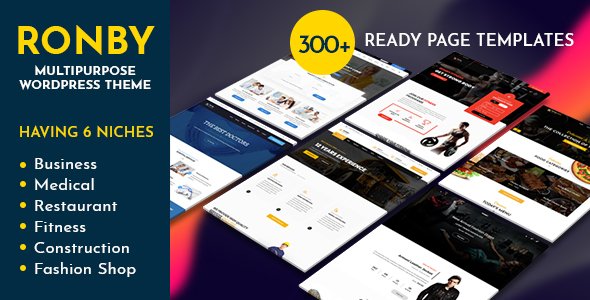 Ronby – 6 Niche Business Multi-Purpose WordPress Theme