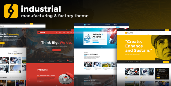 Industrial – Manufacturing Factory WordPress Theme