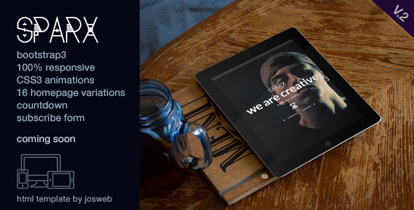 Sparx – Responsive Coming Soon Html5 Template