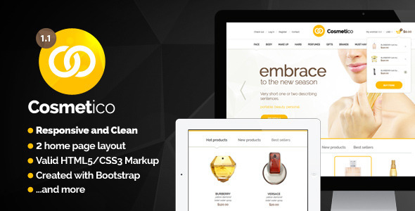 Cosmetico – Modern Beauty Shop Template