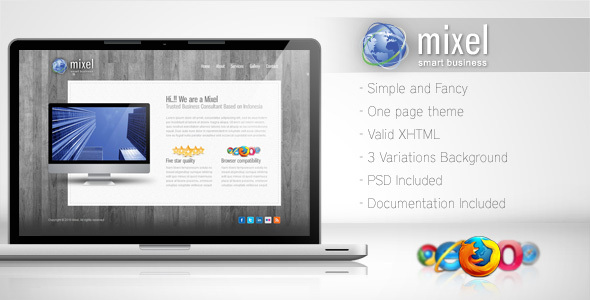 Mixel – Simple One Page Template