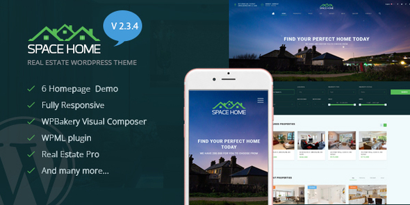 Space Home – Real Estate WordPress Theme